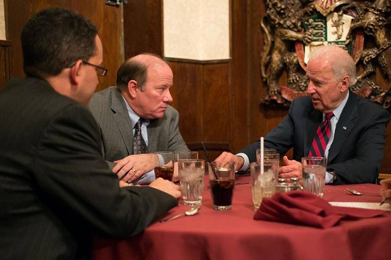Then-Vice President Joe Biden visited Mayor Mike Duggan to talk about Detroit in 2014. - City of Detroit