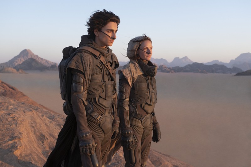 Timothée Chalamet and Rebecca Ferguson in Denis Villeneuve’s remake of Dune. - Chia Bella James