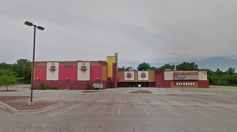 The former Lansing Mall Cinema has been abandoned since 2014. - SCREENGRAB/GOOGLE MAPS