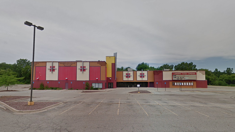 The former Lansing Mall Cinema has been abandoned since 2014. - Screengrab/Google Maps