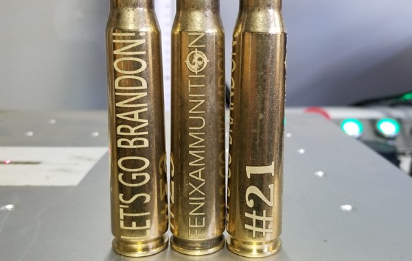 Bullets engraved with "Let's Go Brandon" are sold at Fenix Ammunition in Novi. - FENIX AMMUNITION