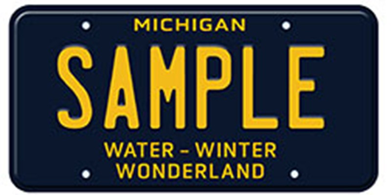 Michigan's "Water-WInter Wonderland" was first issued in 1965. - Courtesy of Michigan SOS