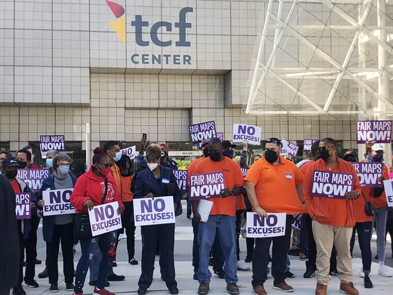 Protesters rally against Michigan redistricting commission - Steve Neavling