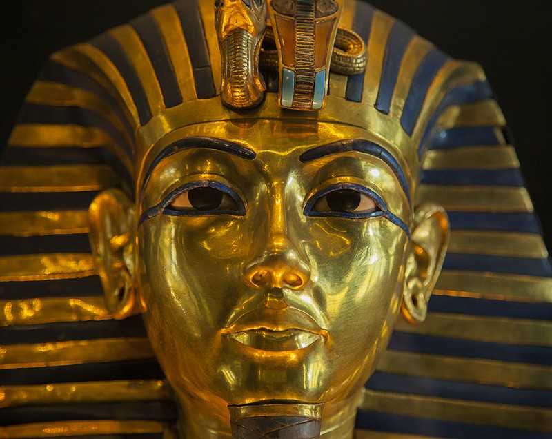 Funeral mask of the Pharoah Tutankhamun. - Shutterstock