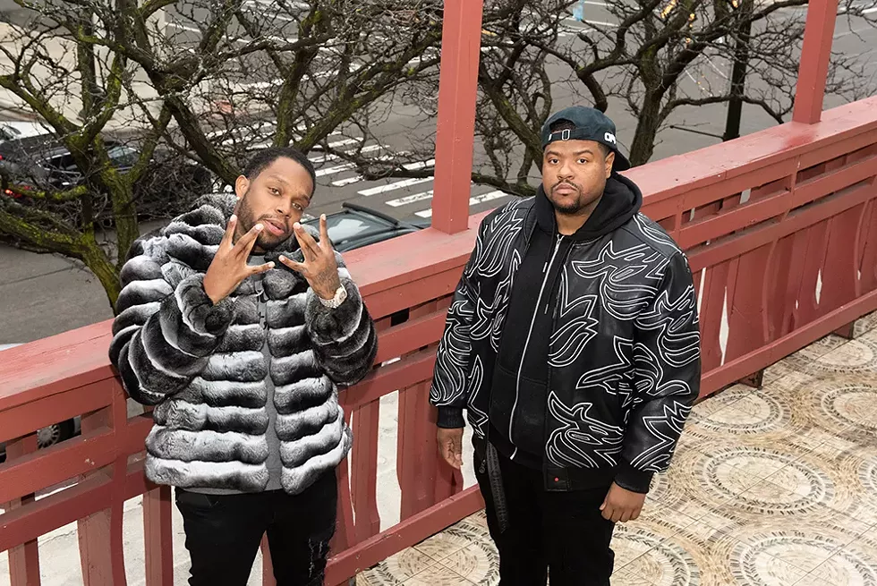 “You’ll see better production and maturity,” says Scooch, right, of Doughboyz Cashout’s new music. Payroll Giovanni, left, is producing, along with previous collaborator Helluva. - Kahn Santori Davison