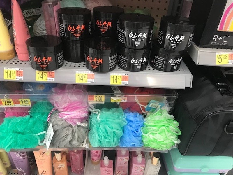 G.L.A.M. Body Scrubs on sale at Walmart. - COURTESY PHOTO