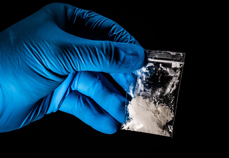 A bag of fentanyl, a deadly synthetic opioid. - SHUTTERSTOCK