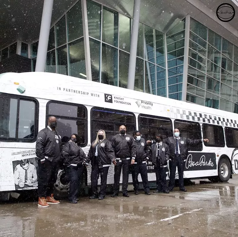 Detroit Pistons partner with Rosa Parks' estate and Detroit Department of Transportation. - Screenshot via Detroit Pistons / Instagram