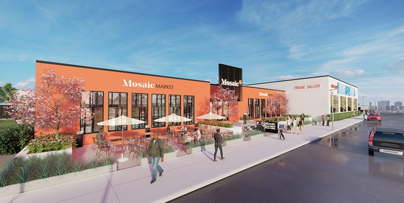 A rendering of the forthcoming Eastern Market development, The Mosaic. - Courtesy of the Mosaic Detroit