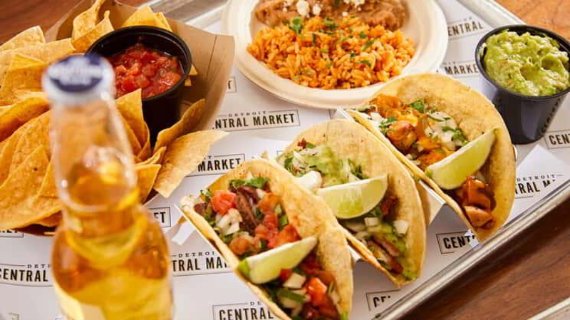 Detroit Central Market will have tacos, hot chicken sandwiches, noodles, and pizza. - Courtesy photo