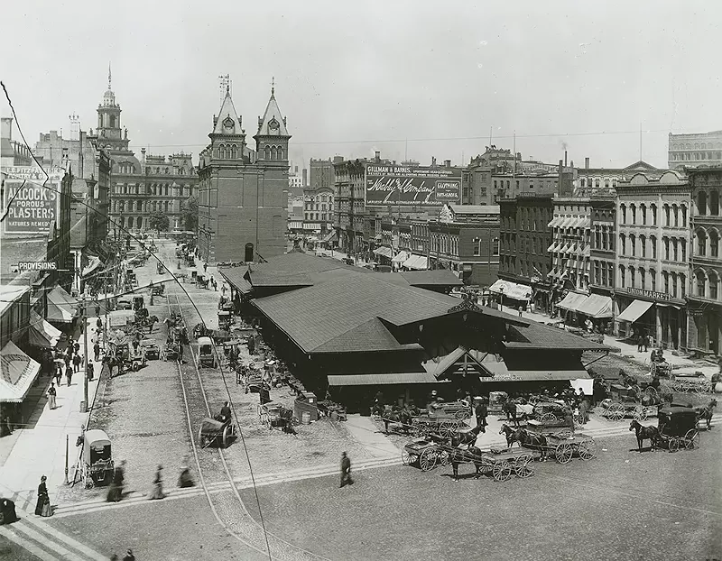 First opened in 1861, the Detroit Central Market has been relocated to the Henry Ford Museum’s Greenfield Village. - Collections of the Henry Ford