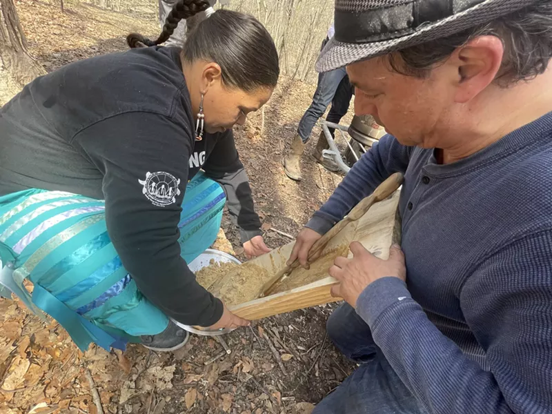 Jefferson Ballew IIII and his wife Sonja turn maple syrup into sugar. - Randiah Camille Green