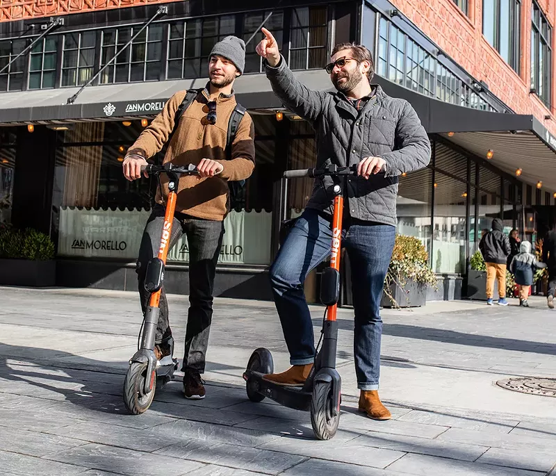 You can now rent Spin's e-scooters through the Lyft app in Detroit. - Courtesy of Spin