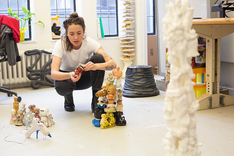 Madeline Isakson, a 3D Design graduate of Cranbrook Art Academy’s program, prepares for the school’s 2022 student exhibition. - COURTESY PHOTO
