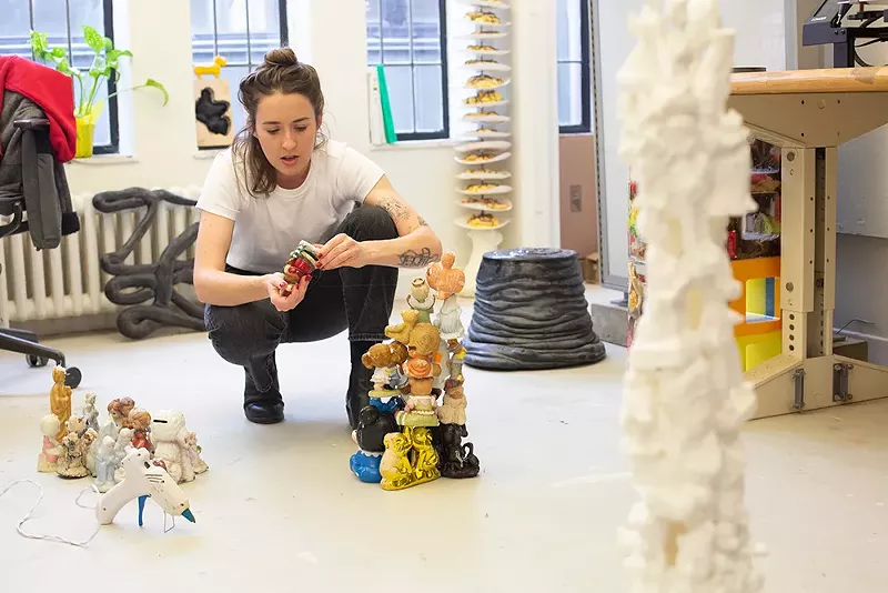 Madeline Isakson, a 3D Design graduate of Cranbrook Art Academy’s program, prepares for the school’s 2022 student exhibition. - Courtesy photo