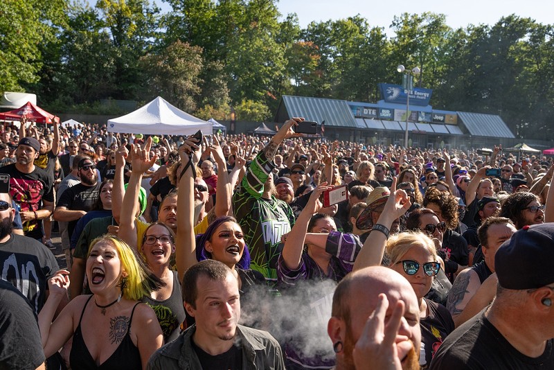 A crowd at the venue now known as Pine Knob. - Shutterstock