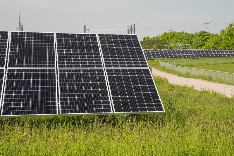 Solar panel array west of Traverse City. - Shutterstock