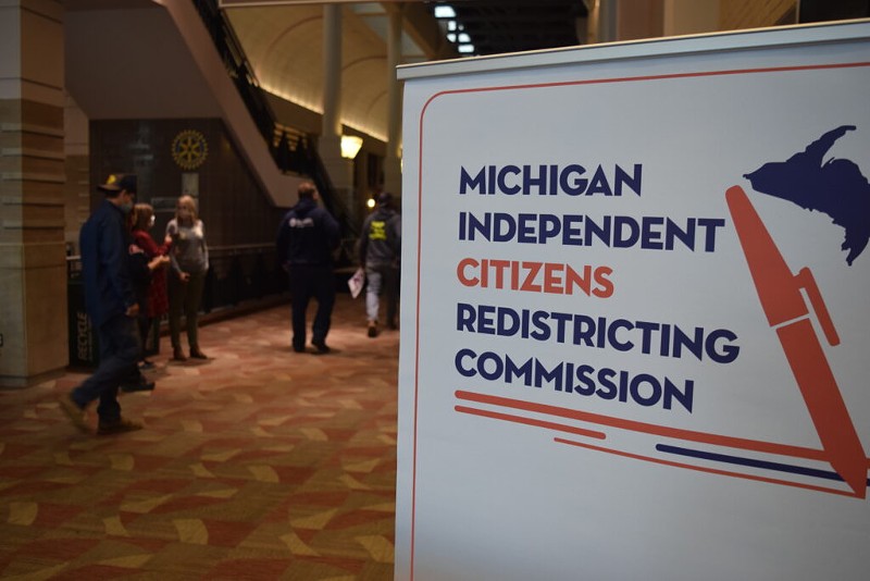 The Michigan Independent Citizens Redistricting Commission holds a public hearing in Lansing. - Anna Gustafson / Michigan Advance