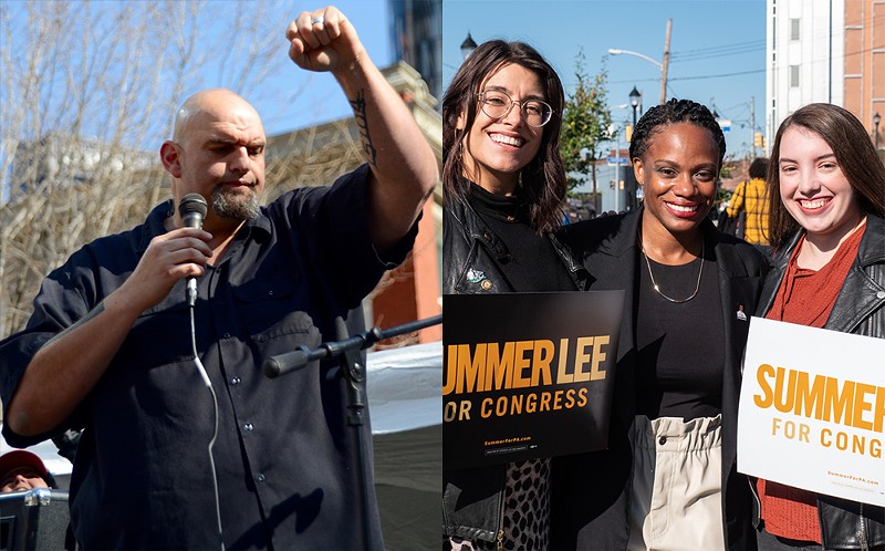 John Fetterman and Summer Lee are both running for U.S. Congressional seats in Pennsylvania.  And both won their primaries despite fierce opposition from the centrist establishment.  -GUILLERMO ROMERO, MARK DIXON, CREATIVE COMMONS WIKIMEDIA