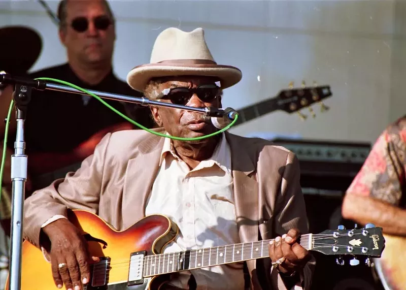 John Lee Hooker at the Long Beach Blues Festival in 1997. - Masahiro Sumori/ Wikimedia Commons