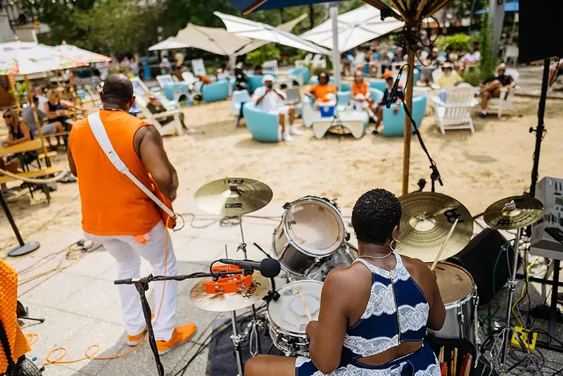 Friday Night Beach Parties brings live entertainment to Detroit’s Campus Martius Park. - Downtown Detroit Partnership