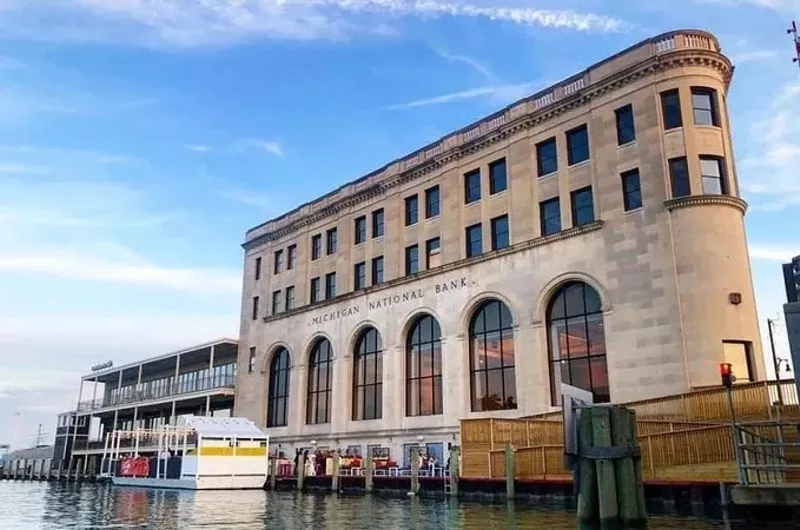 The new CityFlatsHotel in Port Huron includes a floating barge bar. - Courtesy photo