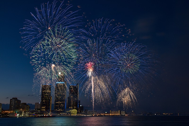 Fireworks over the Detroit River. - SHUTTERSTOCK