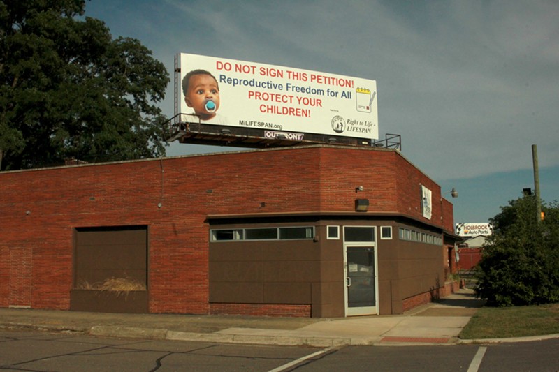 Michigan Right to Life - LIFESPAN's original billboard. - Courtesy photo
