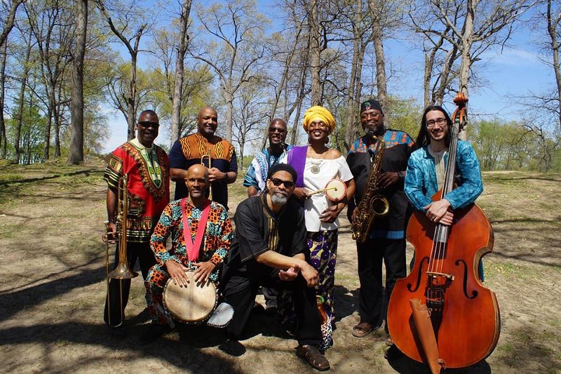 The 11-piece African-centric jazz band will perform on Monday, July 4 at the Shrine of the Black Madonna Church. - In The Tradition/ Facebook