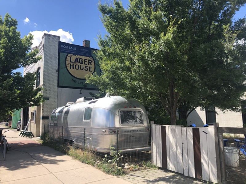 The James Oliver Coffee Co. has expanded, with a patio that includes an Airstream trailer. - Lee DeVito