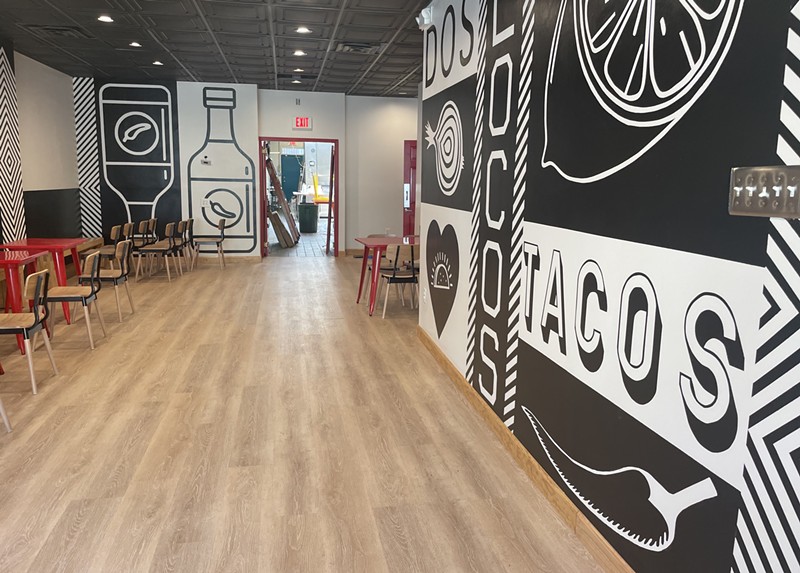 Inside the new Dos Locos Tacos dining area. - Randiah Camille Green