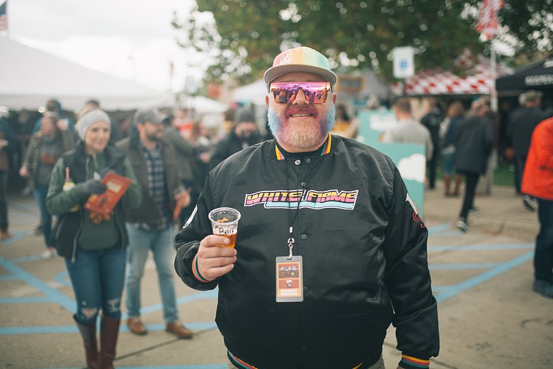 A beer aficionado at Detroit’s Michigan Brewers Guild Fall Beer Festival. - Derek Dandridge