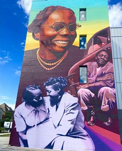 Ijania Cortez's mural outside the new Ruth Ellis Clairmount Center for at-risk LGBTQ youth. - Courtesy photo