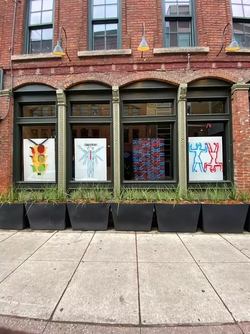Earlier this summer, Trent Garcons and Andrew Judnic created a fashion and art pop-up in Greektown’s former PizzaPapalis building. - Courtesy photo