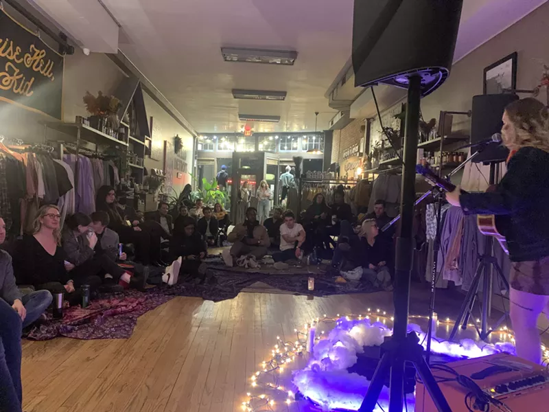 A Sofar Sounds concert at a Detroit storefront. - Courtesy photo