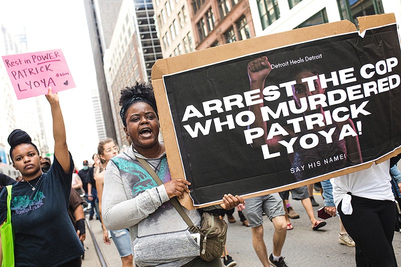 Protesters demanded justice for the death of Patrick Lyoya, who was shot in the back of the head by Grand Rapids cop Christopher Schurr. - Viola Klocko