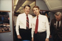 Upton with President Ronald Reagan in 1988. - Public domain, Wikimedia Creative Commons