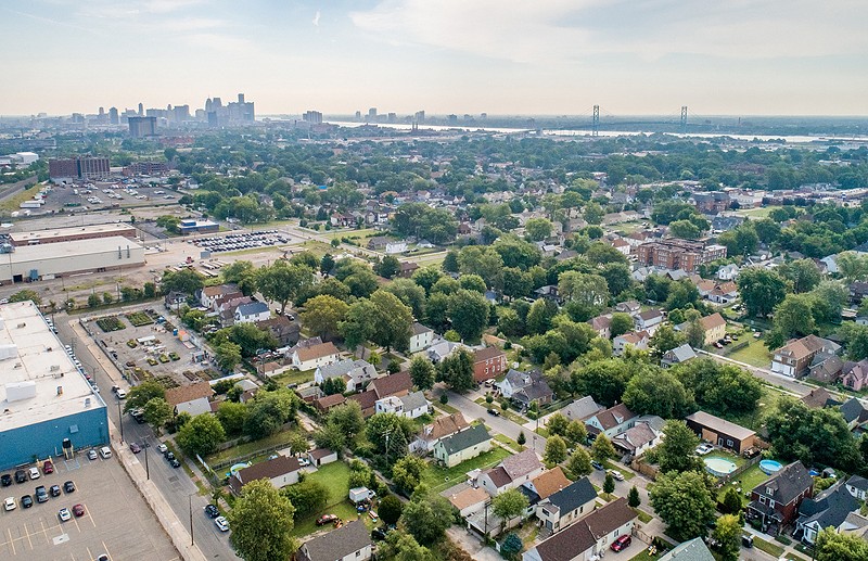 An aerial photo of Detroit. - Erik Hill, Detroit Stock City