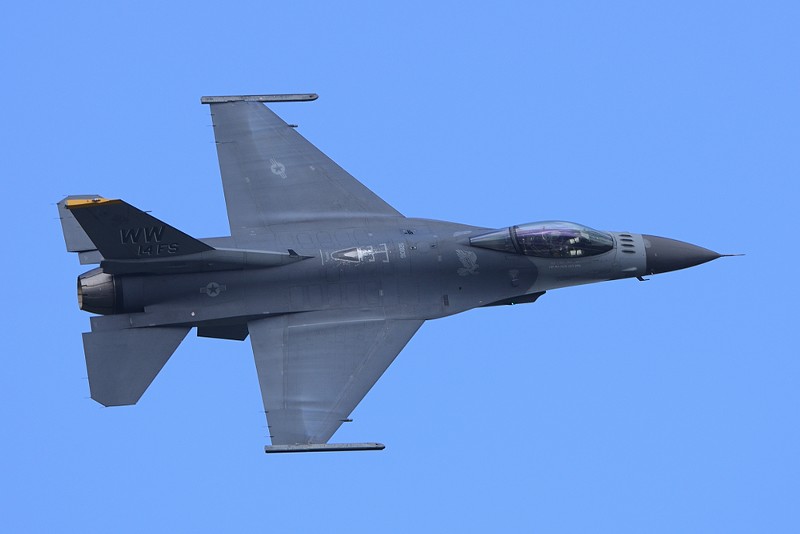 A U.S. F-16 aircraft, such as the one that shot an object down over Lake Huron. - Shutterstock