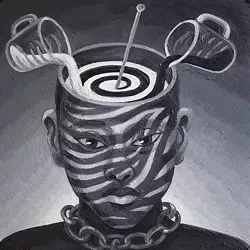 "Two Worlds, One Cup" by Taurus Burns. - Courtesy of M Contemporary Art