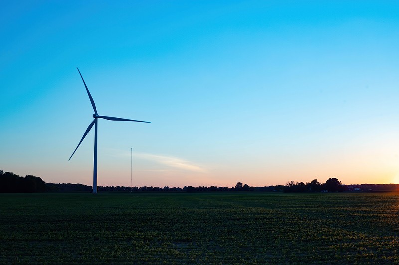 A wind farm in Michigan. - Shutterstock
