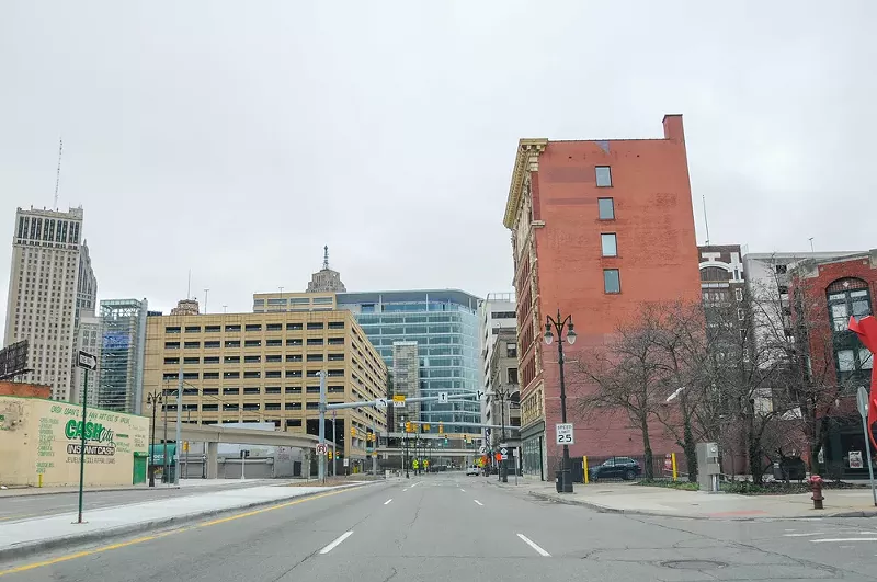 Another scene of downtown Detroit. - Shutterstock