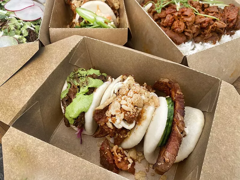 Bao buns from Ann Arbor’s Bao Boys food truck. - Tom Perkins