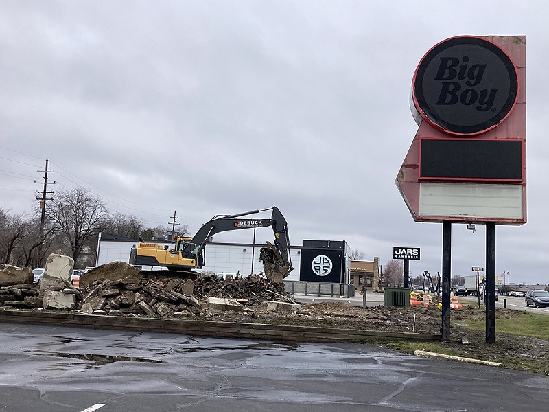 When Clinton Township blocked JARS Cannabis from expanding its parking lot, the dispensary bought the abandoned Big Boy restaurant next door and tore it down instead. - Joe Lapointe