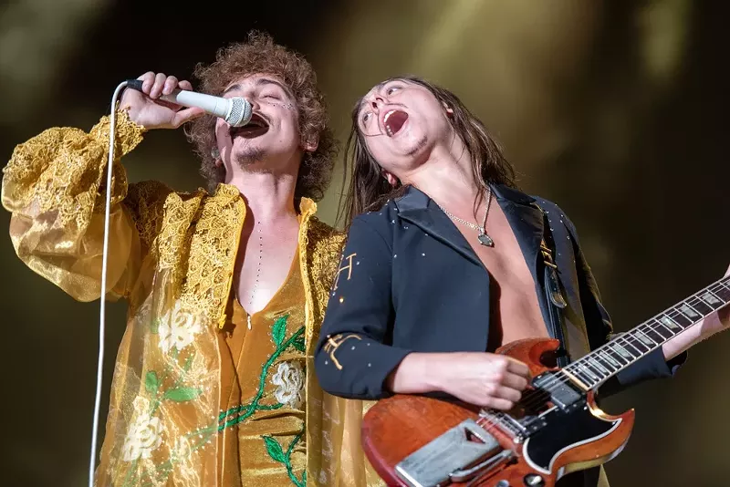 Brothers Joshua Kiszka and Jake Kiszka of Greta Van Fleet perform in 2022. - Shutterstock