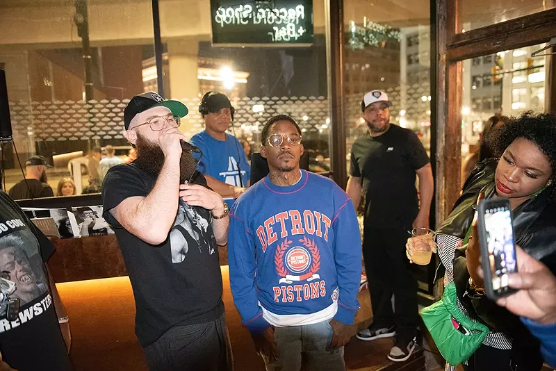 Valid and Stretch Money at an album listening party for Bill & Isiah on April 15, 2023. - Kahn Santori Davison