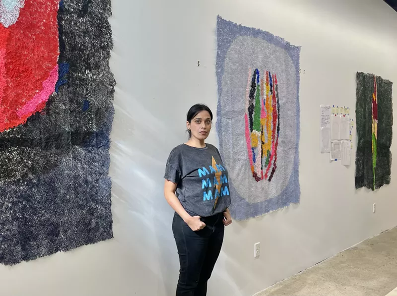 Neha Vedpathak in her Detroit studio. - Courtesy of David Klein Gallery