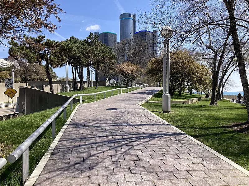 A serene sight on Detroit’s Riverwalk. - Joe Lapointe