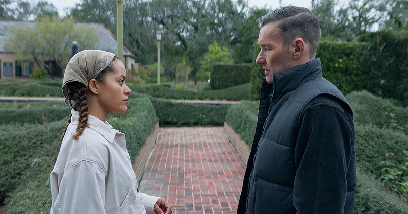 Mutual attraction proves a major complication for Maya (Quintessa Swindell) and Narvel (Joel Edgerton). - Magnolia Pictures