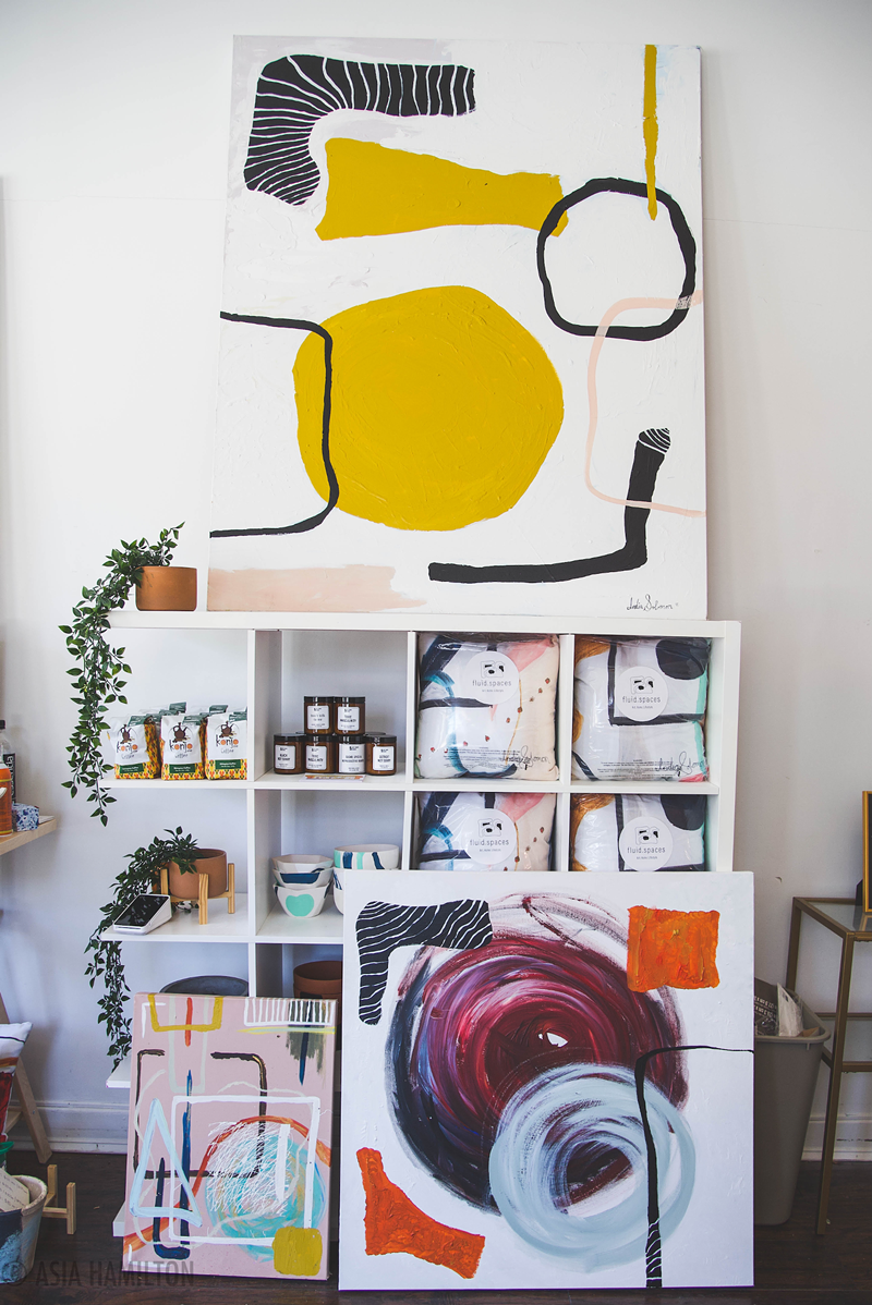 Fluid Spaces is a shop where Solomon sells her art, hand-painted lifestyle wear, and home goods. - Asia Hamilton/Courtesy photo